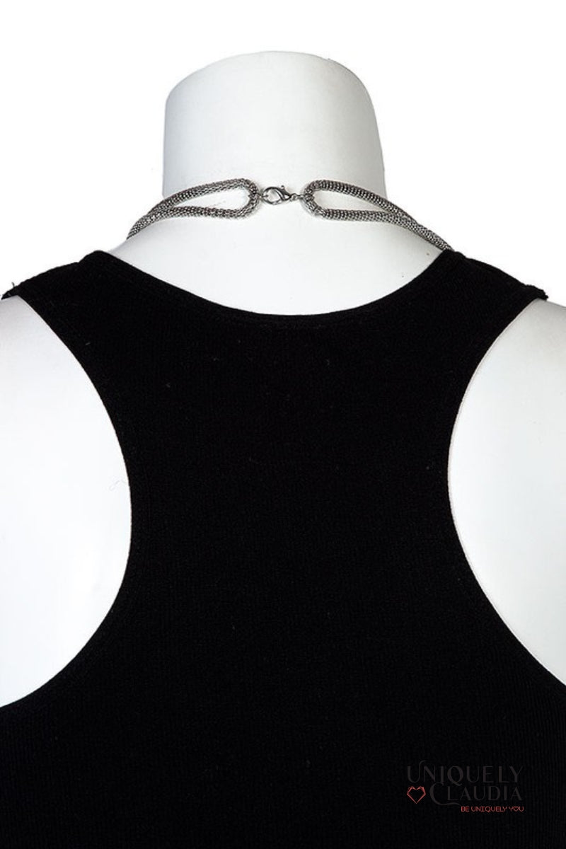 Lizette Long Layer Oval Earrings & Necklace Set - Uniquely Claudia Boutique