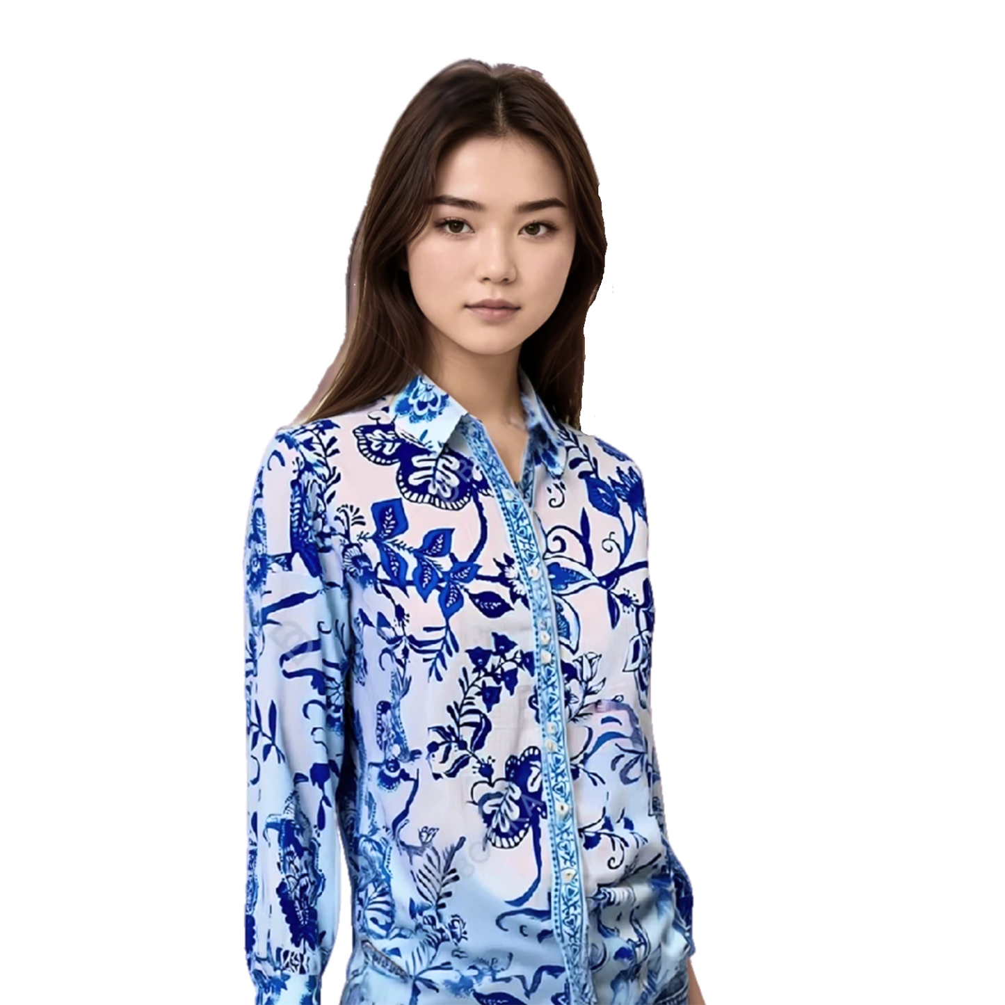 Colleen Floral Print Classic Button Down Shirt - Uniquely Claudia Boutique