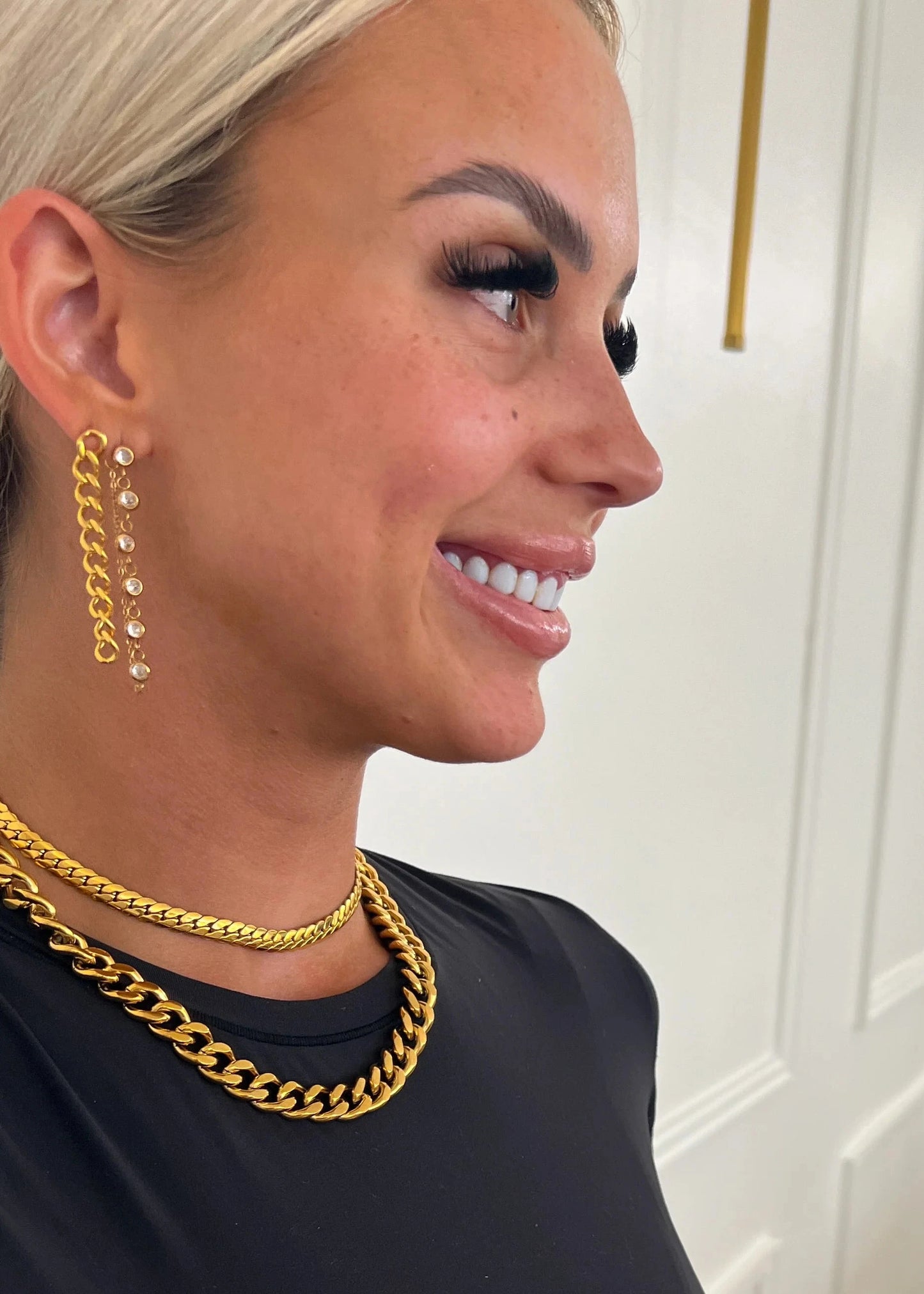 Chain Loop Water-Resistant Earrings | Uniquely Claudia Boutique