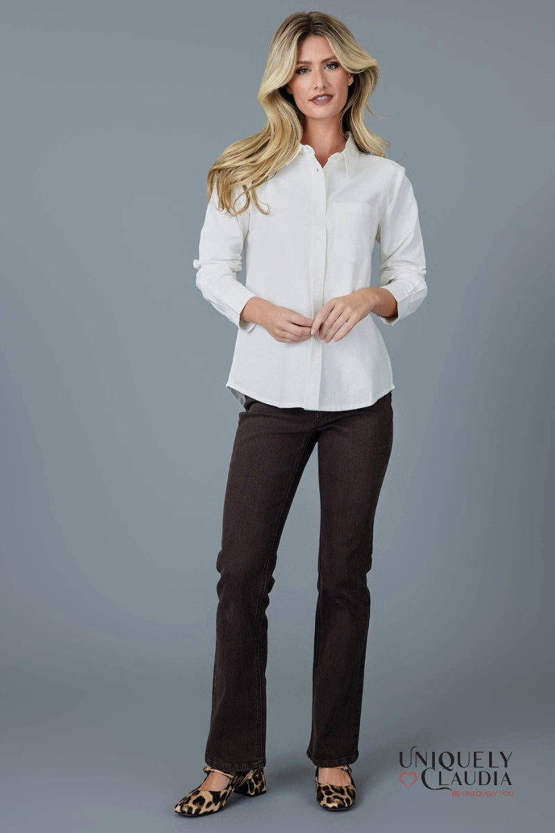 Sofia Buttoned-Down White Shirt | Uniquely Claudia Boutique