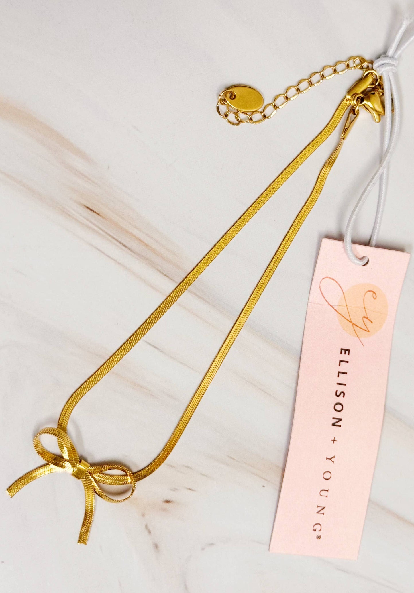Herringbone Chain Bow Anklet - Uniquely Claudia Boutique