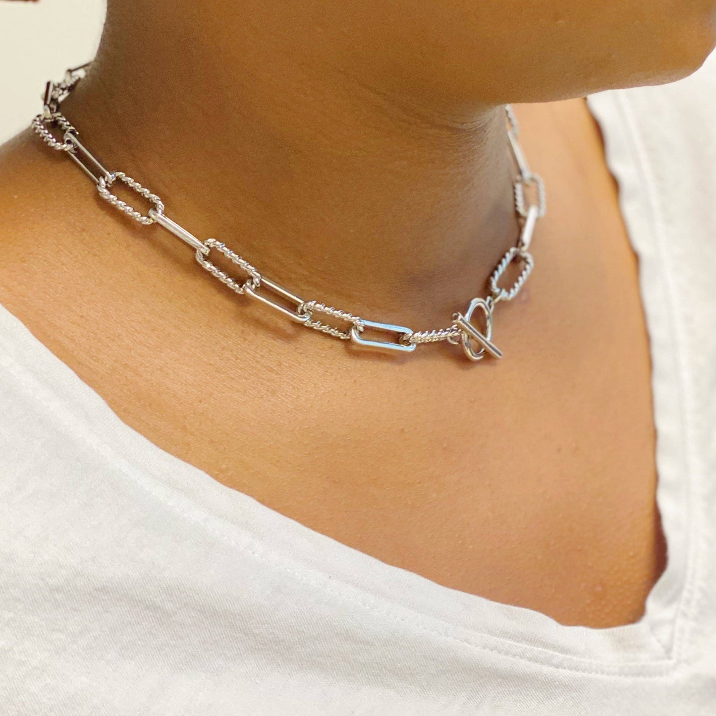 Toggle Chain Gold-Plated Link Necklace - Uniquely Claudia Boutique