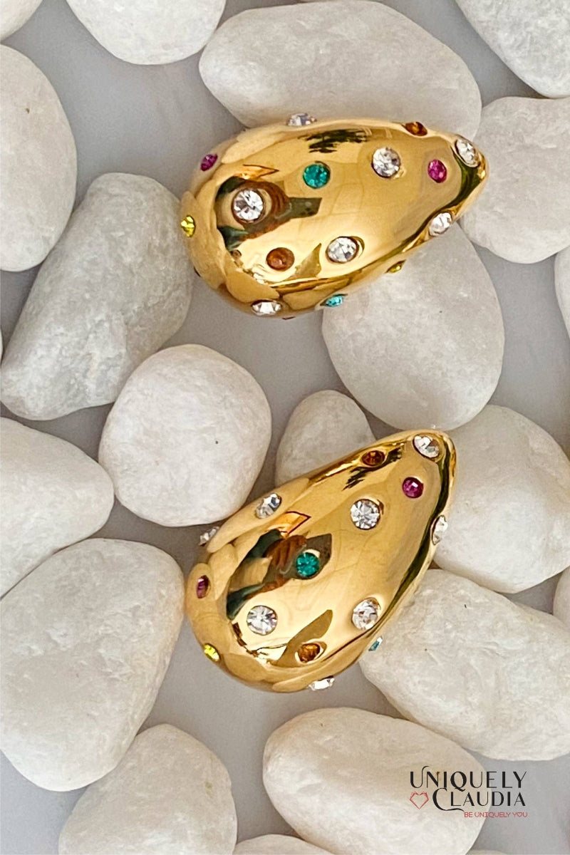 So Chic Jeweled Teardrop Earrings | Uniquely Claudia Boutique