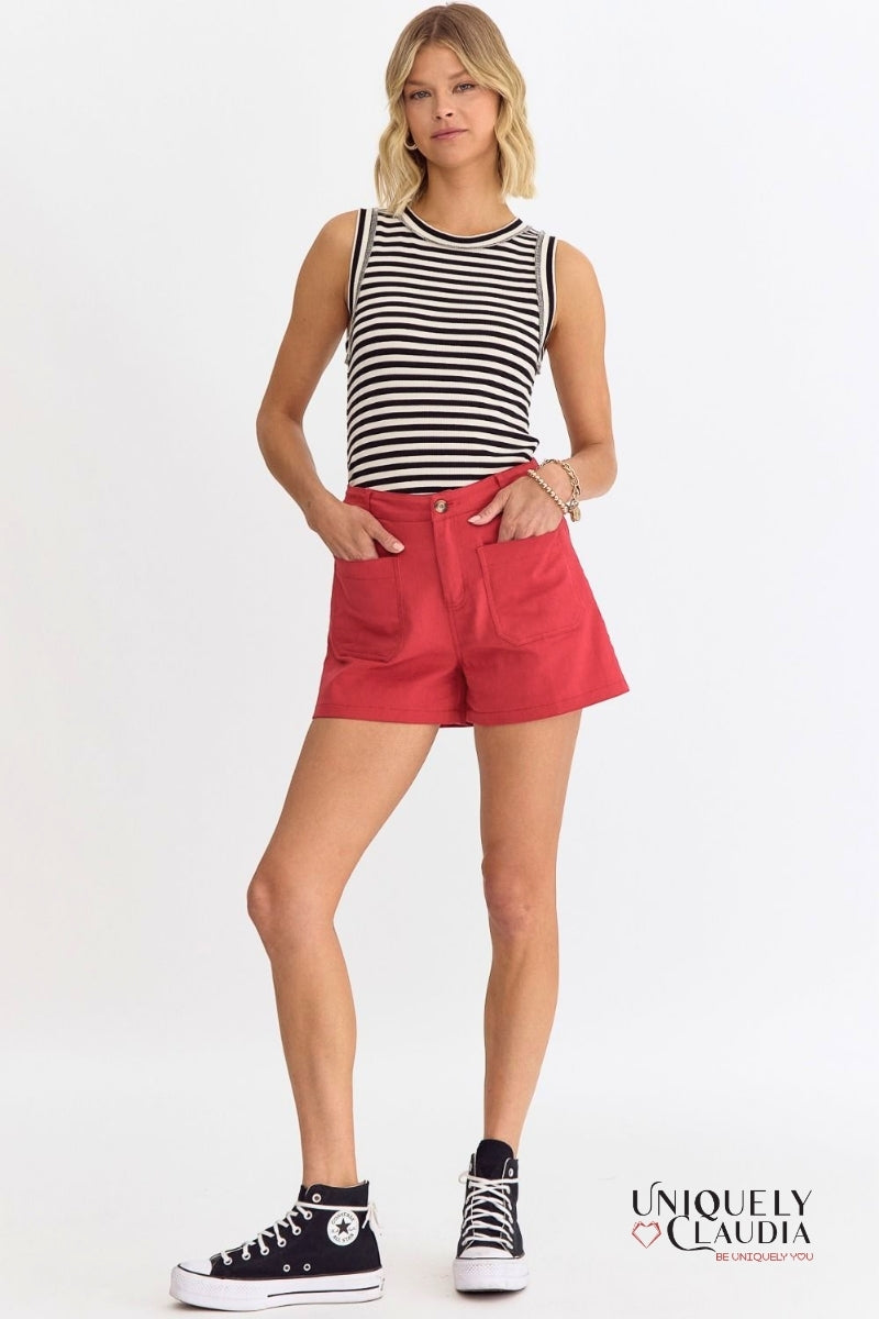 Char High Waisted Shorts - Uniquely Claudia Boutique