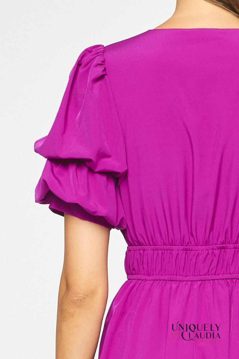 Cassidy Double Layer Sleeves Babydoll Dress | Uniquely Claudia Boutique