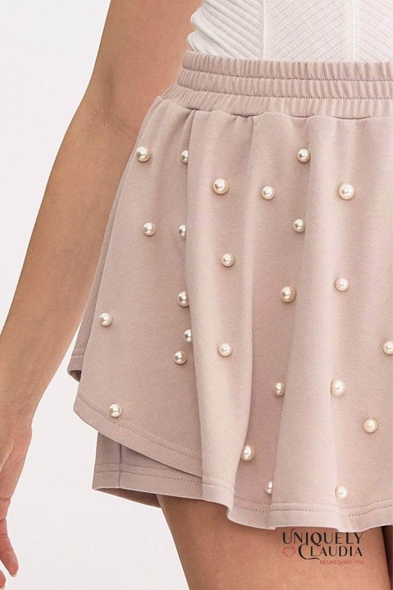 Sabina Pearl Embellished Short Set | Uniquely Claudia Boutique