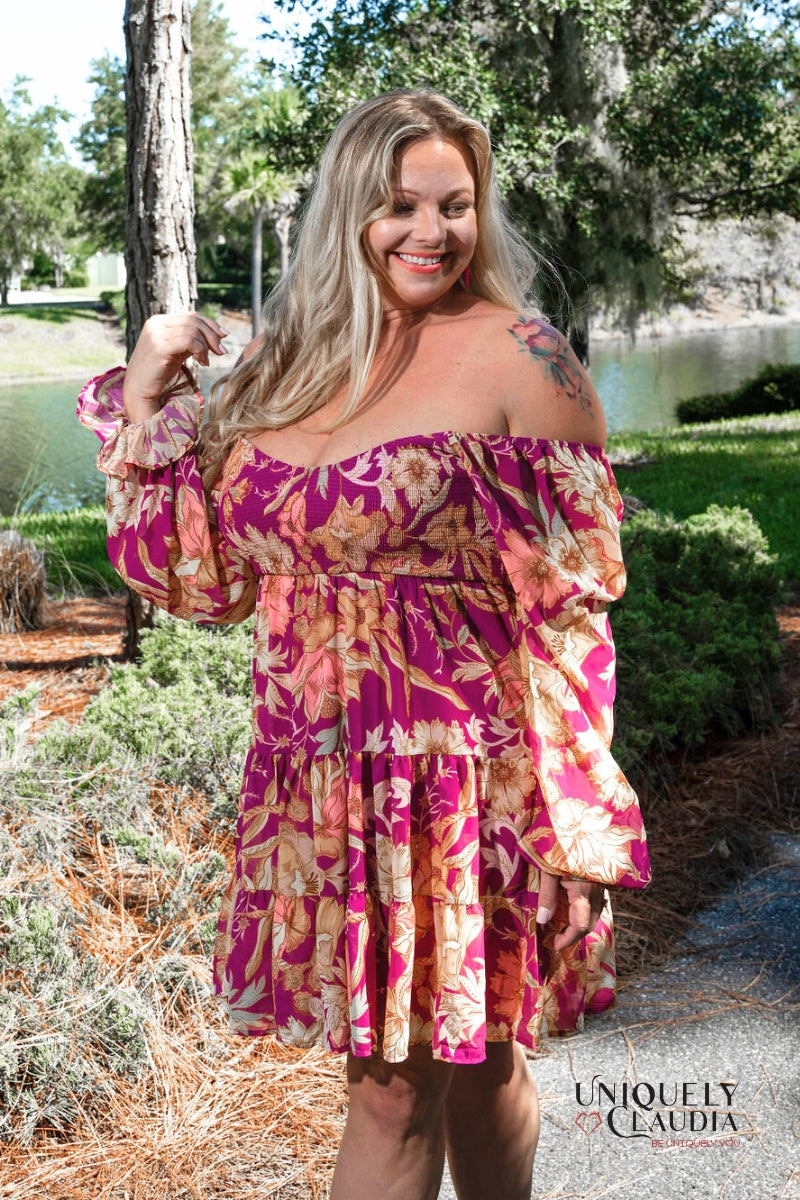 Rhea Sweetheart Neckline Smocked Mini Dress - Uniquely Claudia Boutique