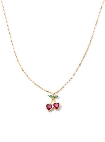 Cherries Pendant Gold-Plated Necklace | Uniquely Claudia Boutique