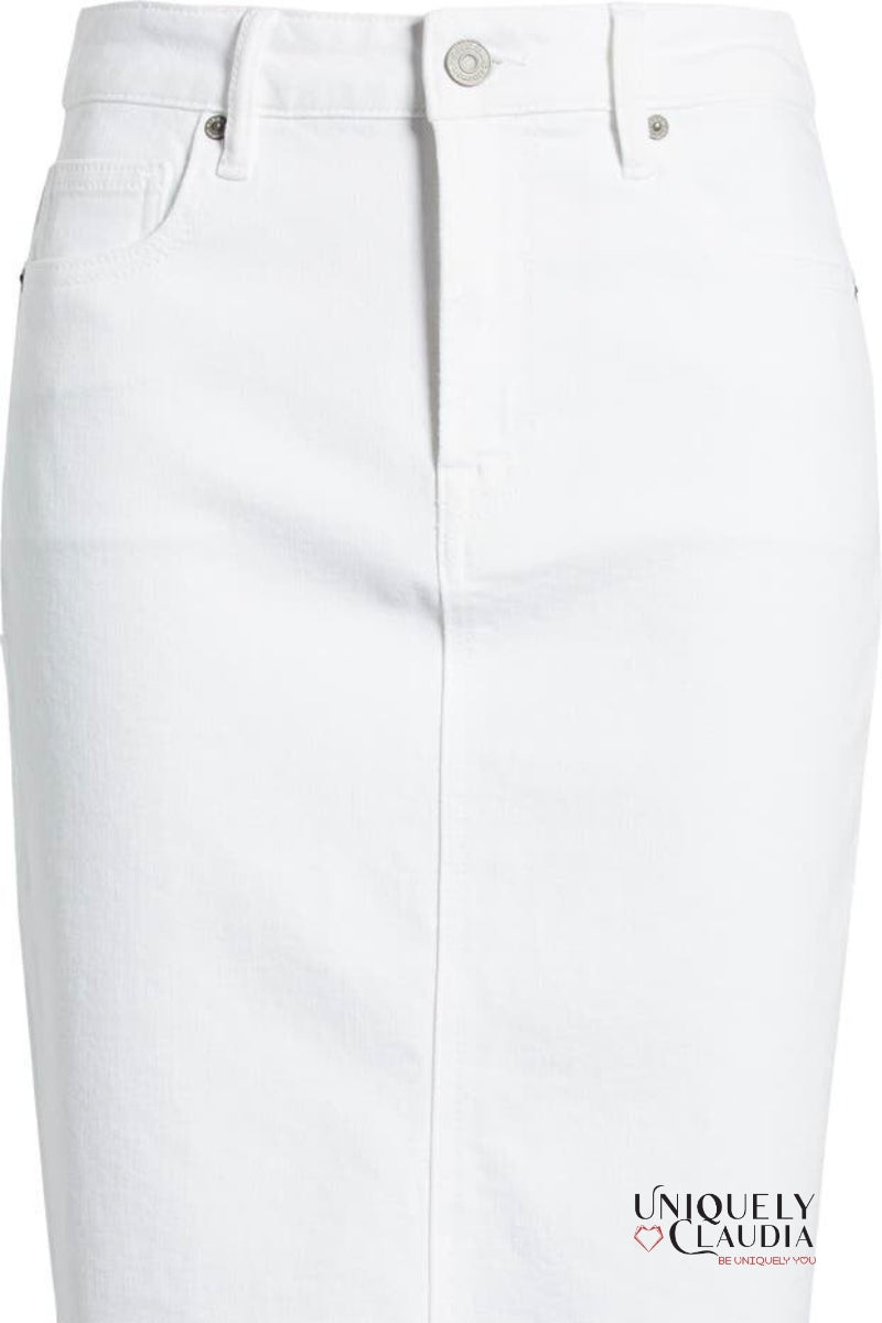 Jacquie Knee Length Midi Stretch Skirt | Uniquely Claudia