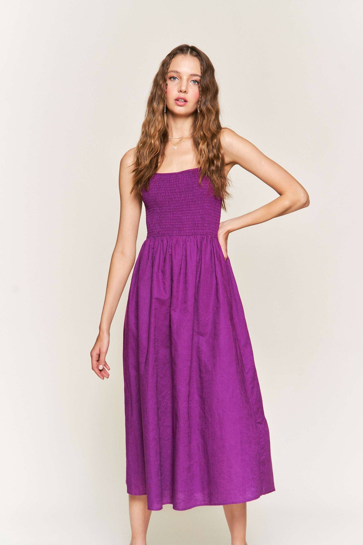Mandy Sleeveless Midi Dress | Uniquely Claudia