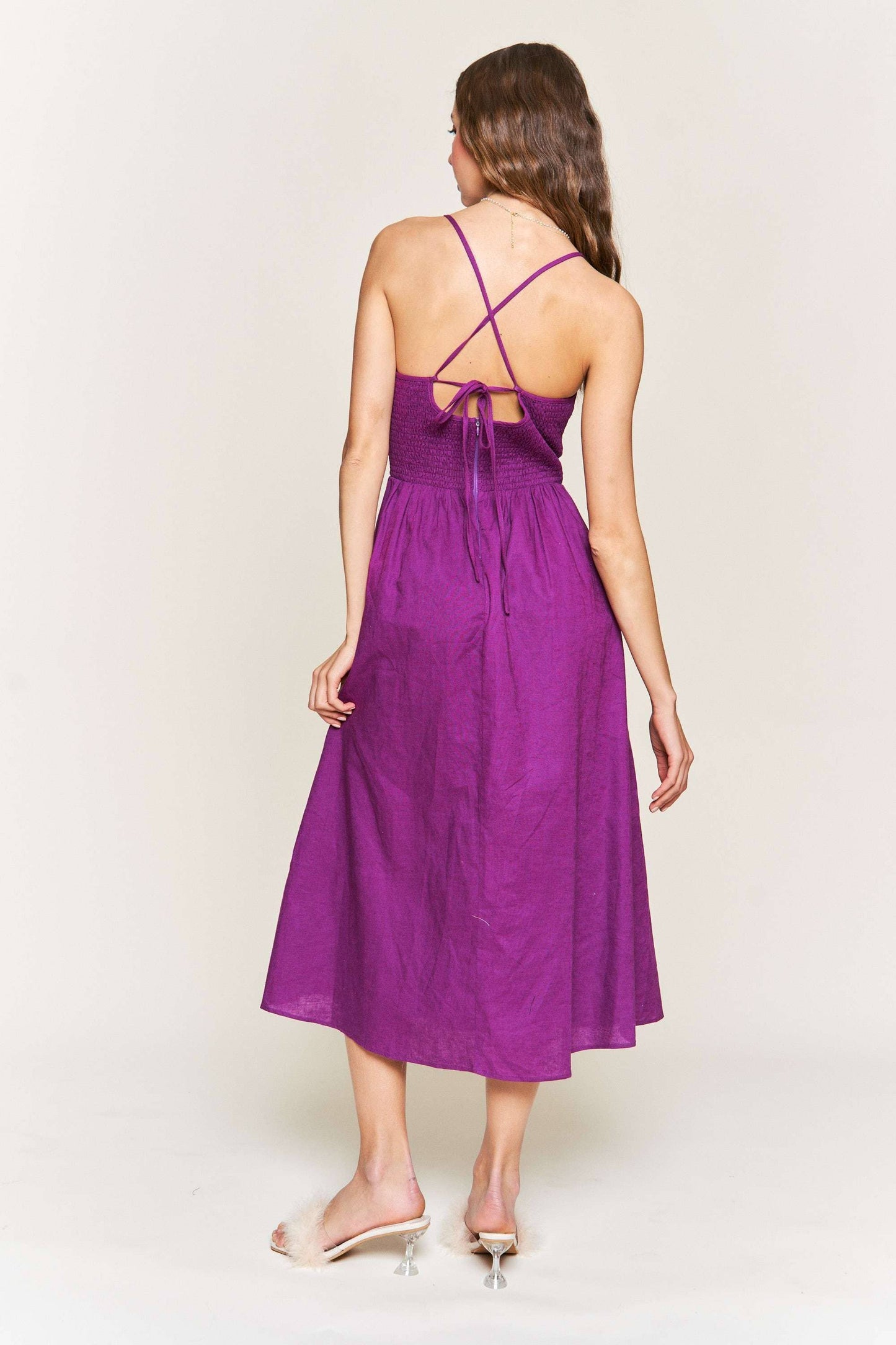 Mandy Sleeveless Midi Dress | Uniquely Claudia