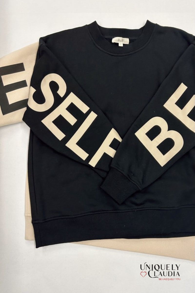 Love Yourself Oversized Sweatshirt | Uniquely Claudia Boutique