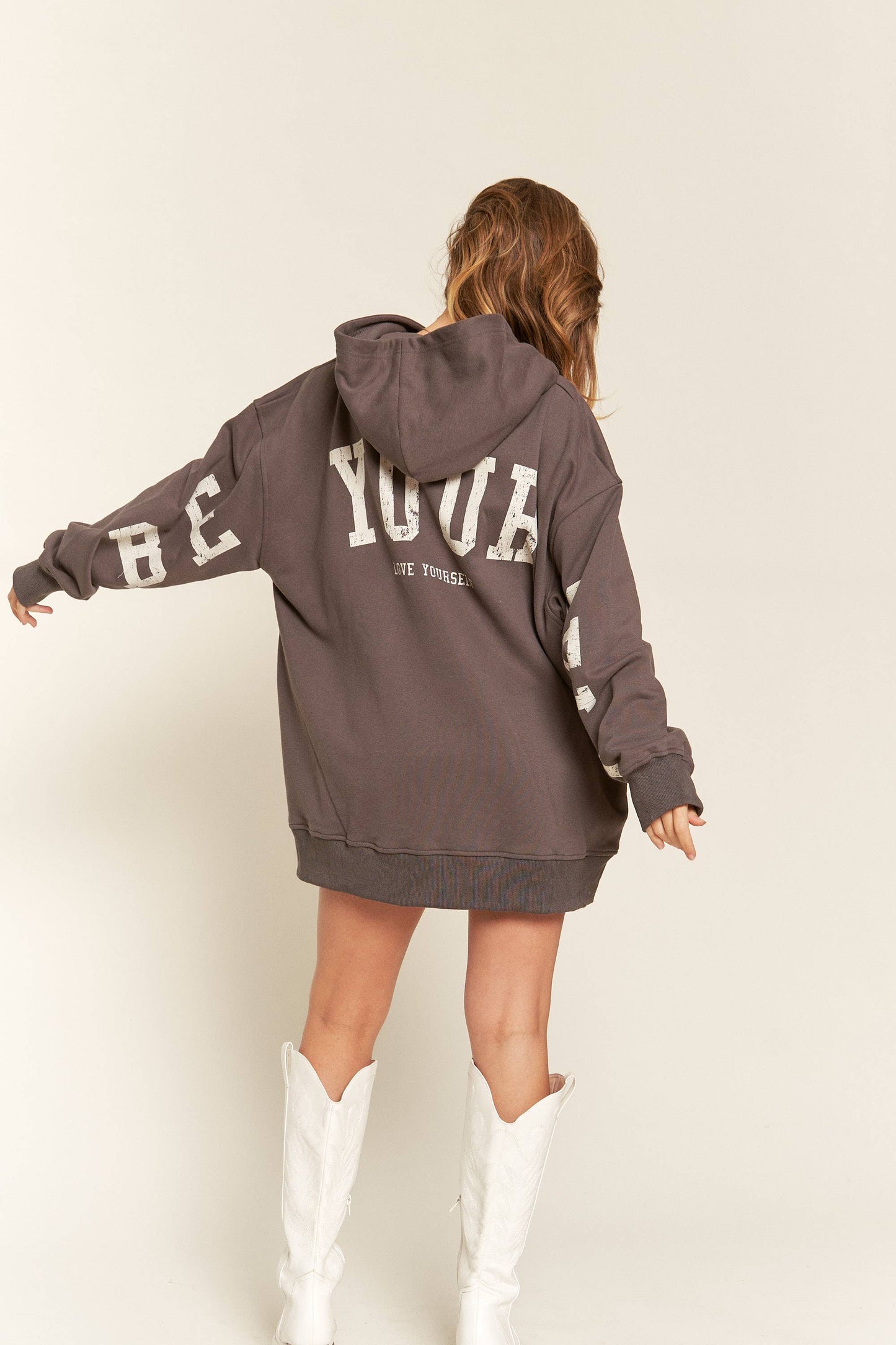 Be Yourself Hoodie Oversized Sweatshirt | Uniquely Claudia Boutique