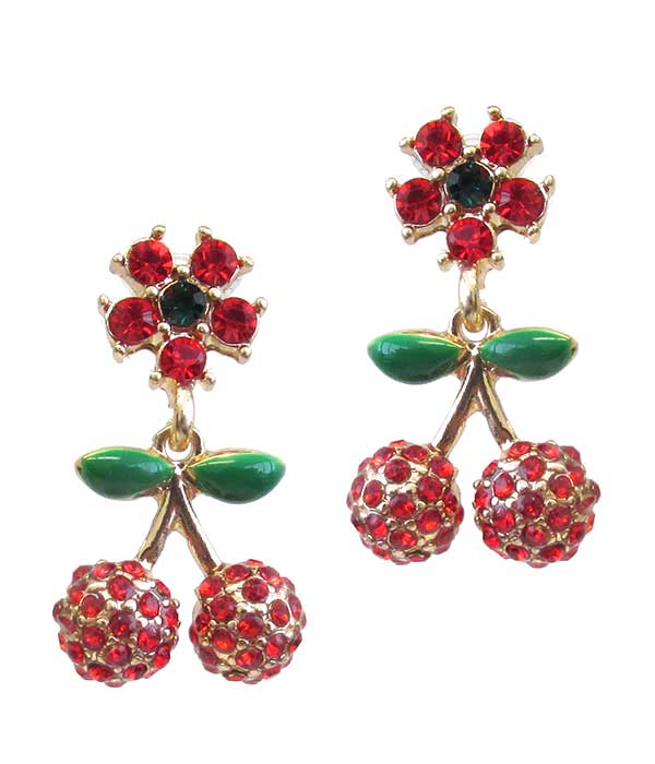 Flowers & Cherries Earrings | Uniquely Claudia