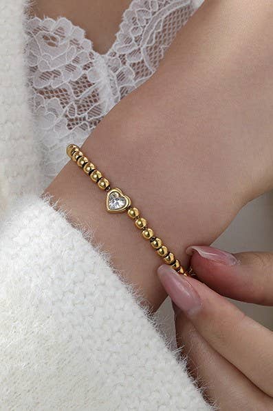 18K Stainless Steel Tarnish-Free Beaded Bracelet | Uniquely Claudia