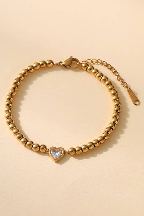 18K Stainless Steel Tarnish-Free Beaded Bracelet | Uniquely Claudia