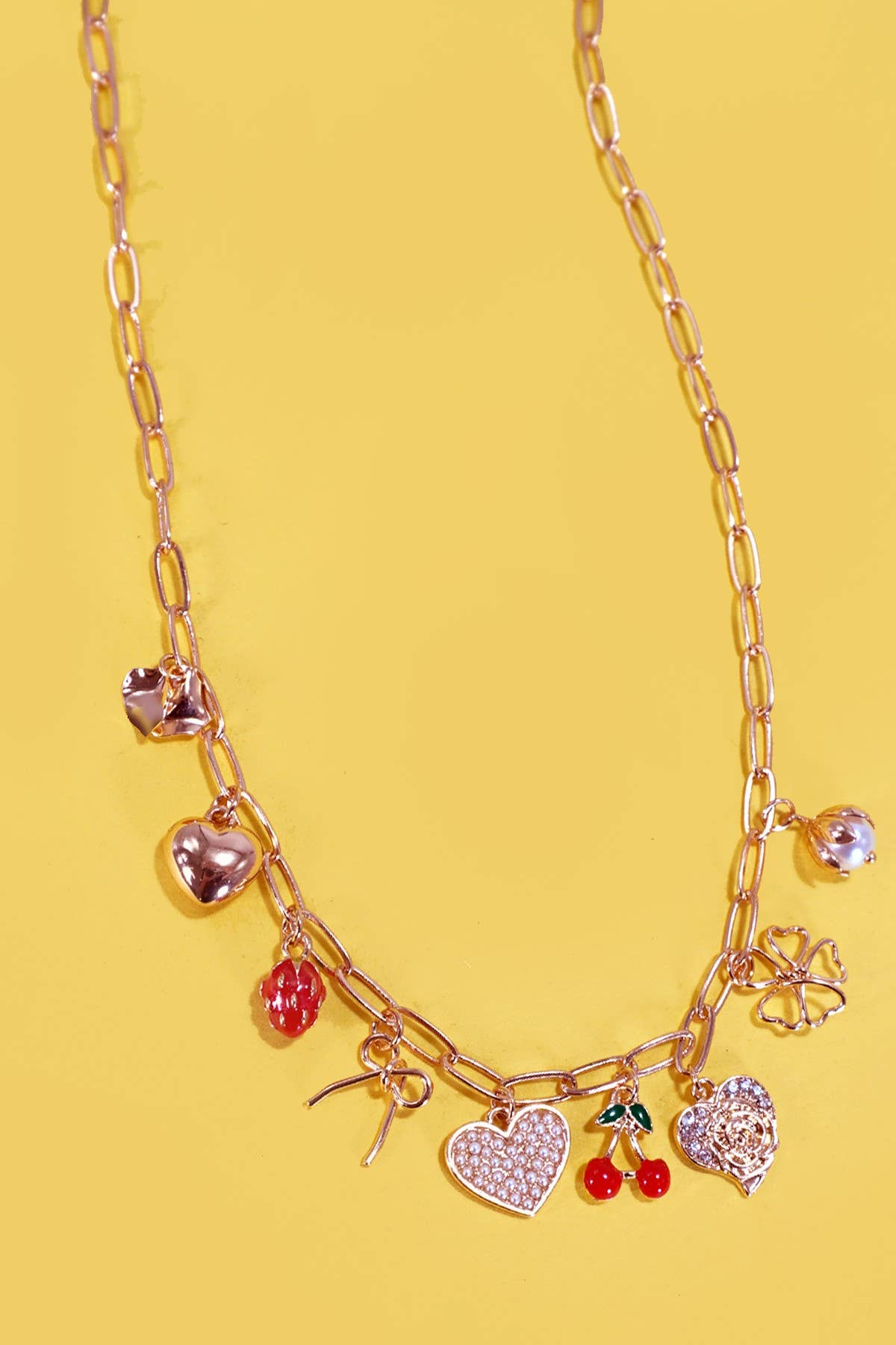 Hearts & Fruits Charm Necklace | Uniquely Claudia