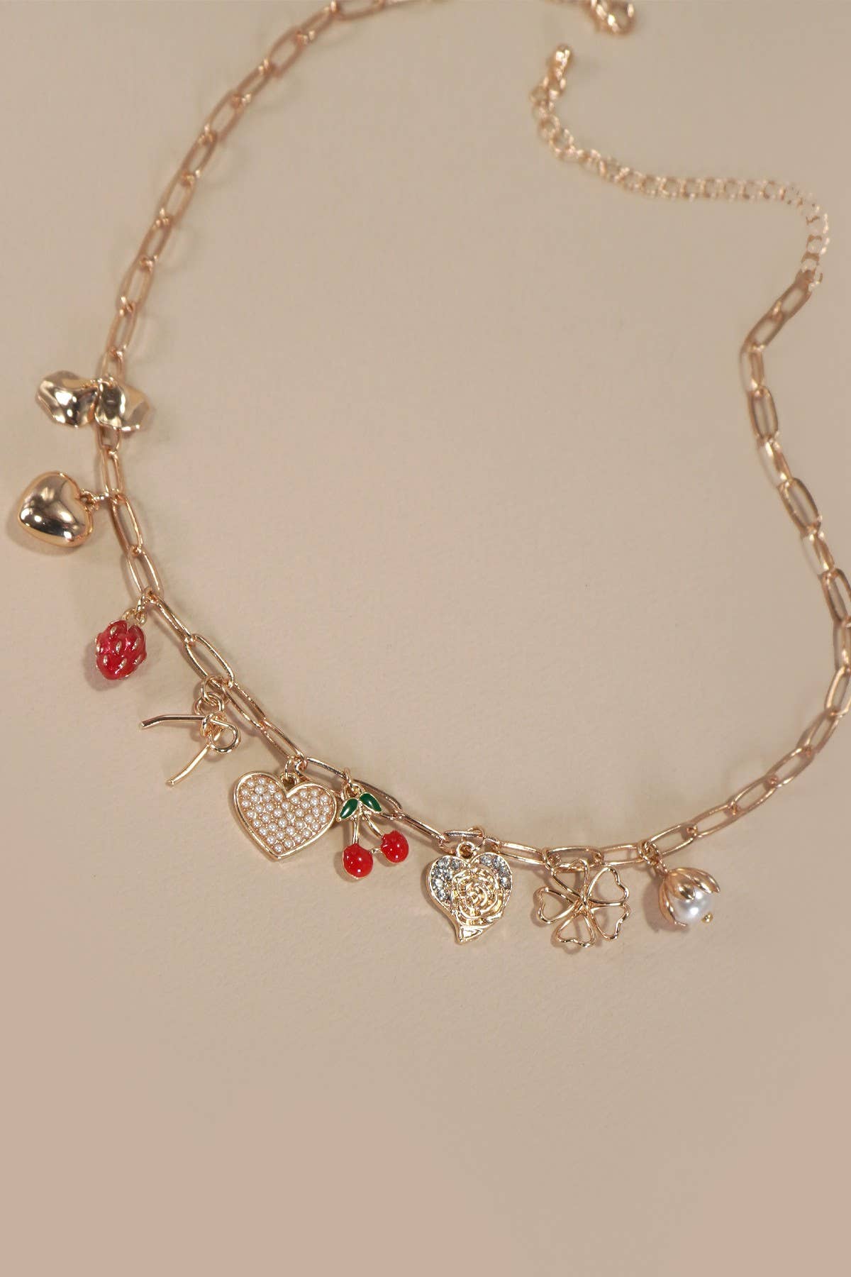 Hearts & Fruits Charm Necklace | Uniquely Claudia