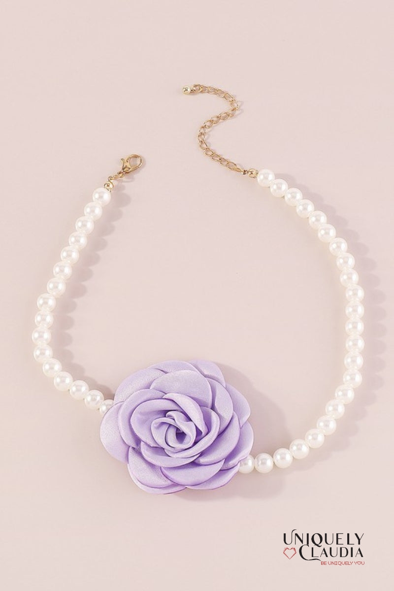Rose Bud Pearl Choker - Uniquely Claudia Boutique