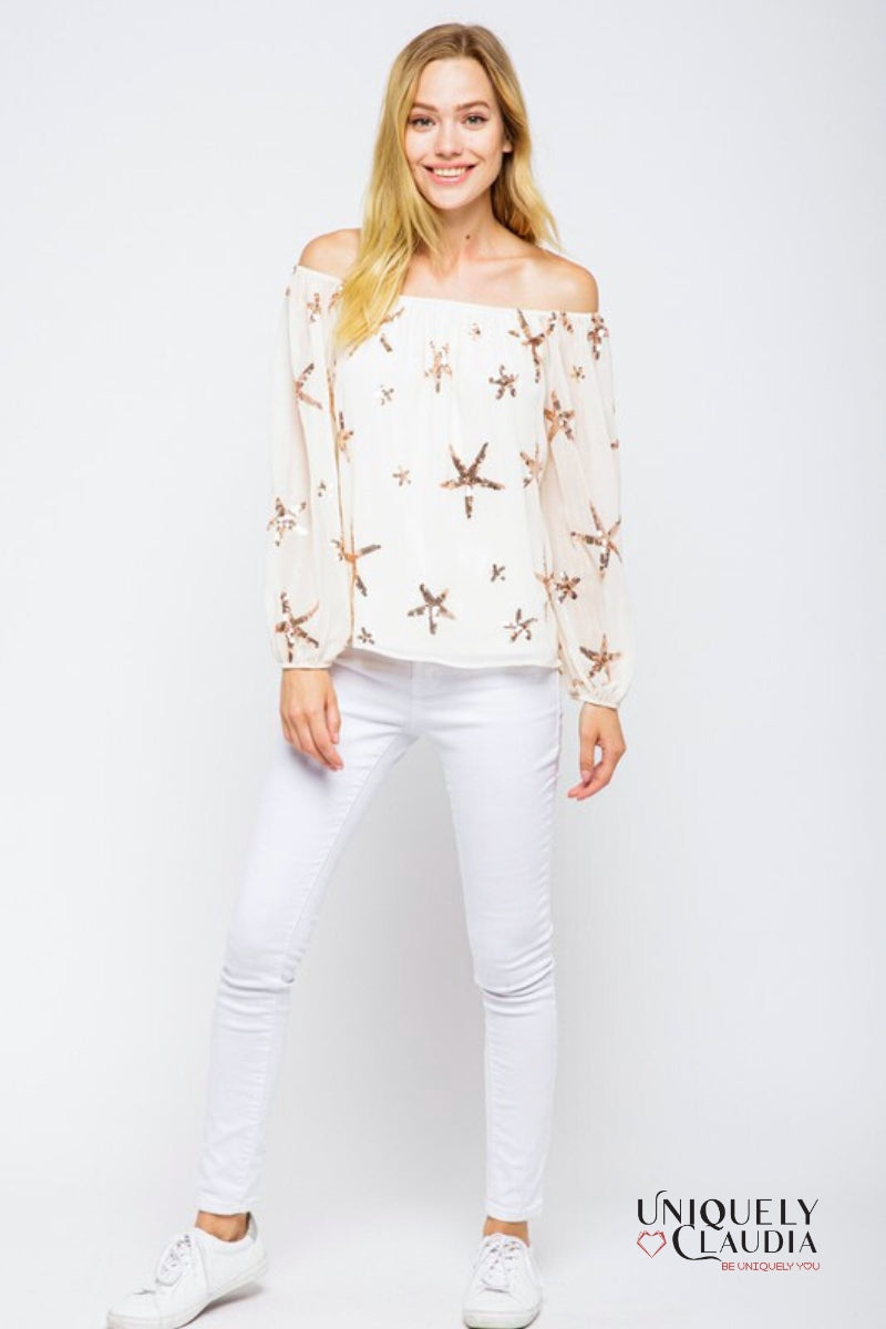 Stargaze Off The Shoulder Top | Uniquely Claudia