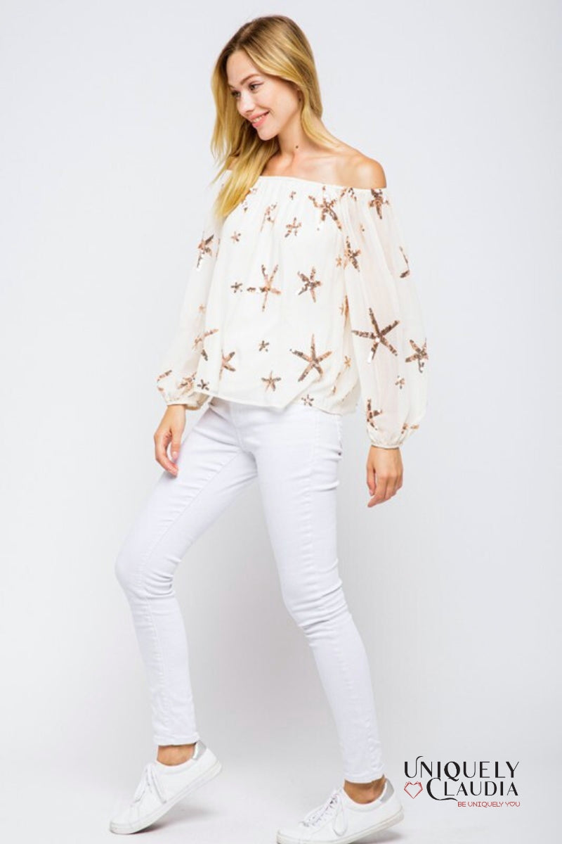 Stargaze Off The Shoulder Top | Uniquely Claudia