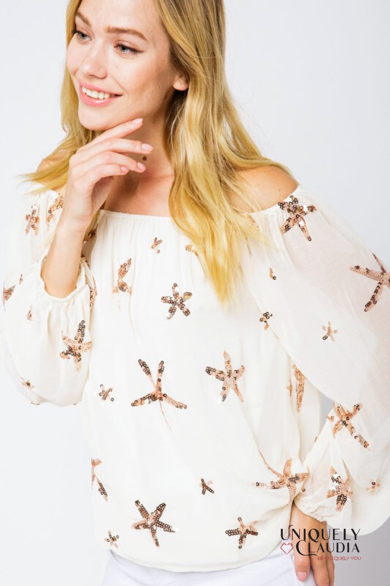 Stargaze Off The Shoulder Top | Uniquely Claudia