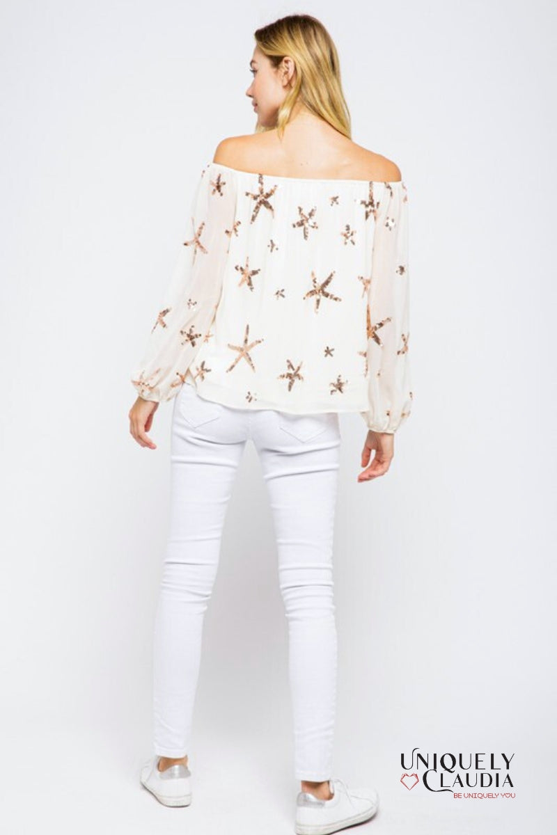Stargaze Off The Shoulder Top | Uniquely Claudia