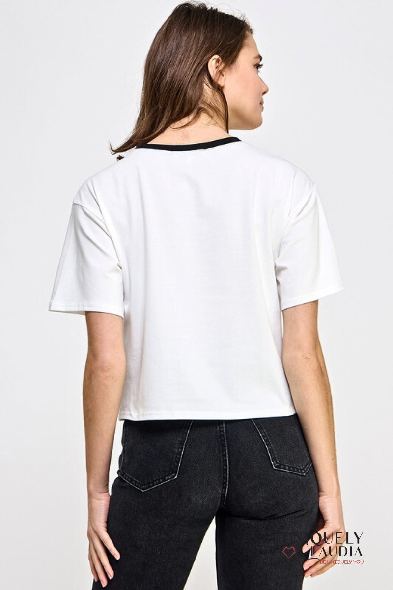 La Vie En Rose Embellished Top - Uniquely Claudia Boutique