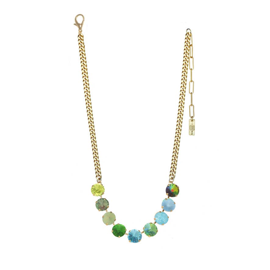 TOVA Mini Sofia Necklace: Blue/Green