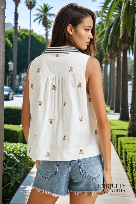 Beary Cute Collared Tank | Uniquely Claudia