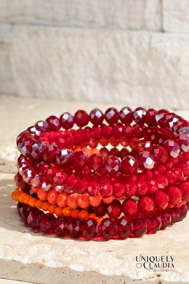 Reflections Multi-Strand Glass Beaded Bracelet | Uniquely Claudia Boutique