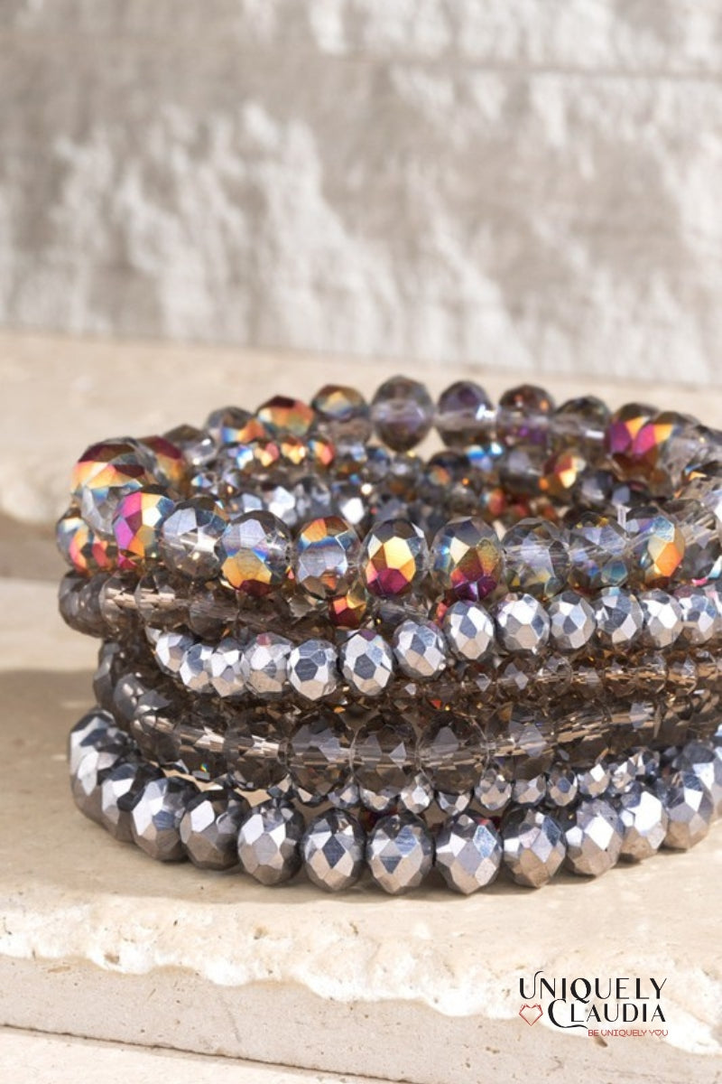 Reflections Multi-Strand Glass Beaded Bracelet | Uniquely Claudia Boutique