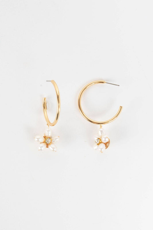 Pearl Flower Hoop | Uniquely Claudia