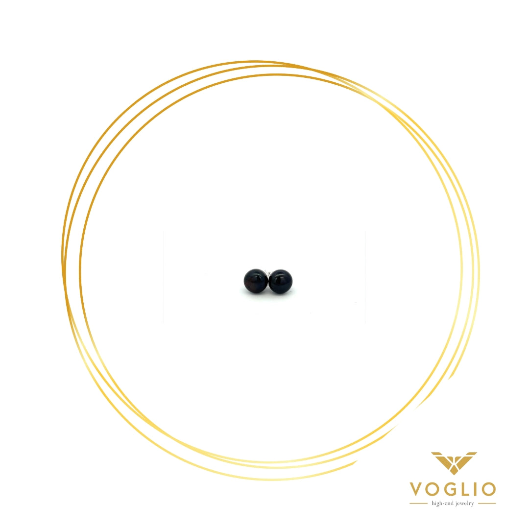 VOGLIO: Small Pearl Sterling Silver Earrings - Uniquely Claudia Boutique