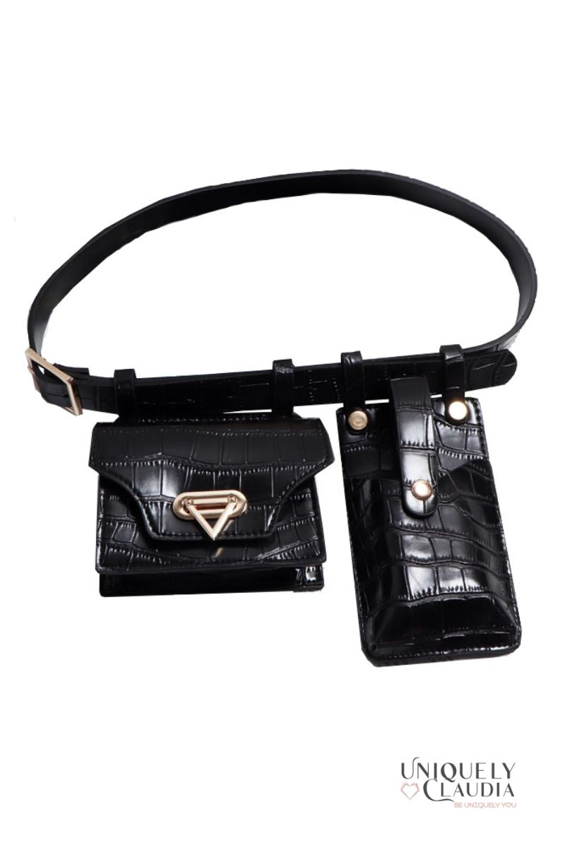 All in The Details Croc Texture Crossbody and Belt Bag | Uniquely Claudia Boutique