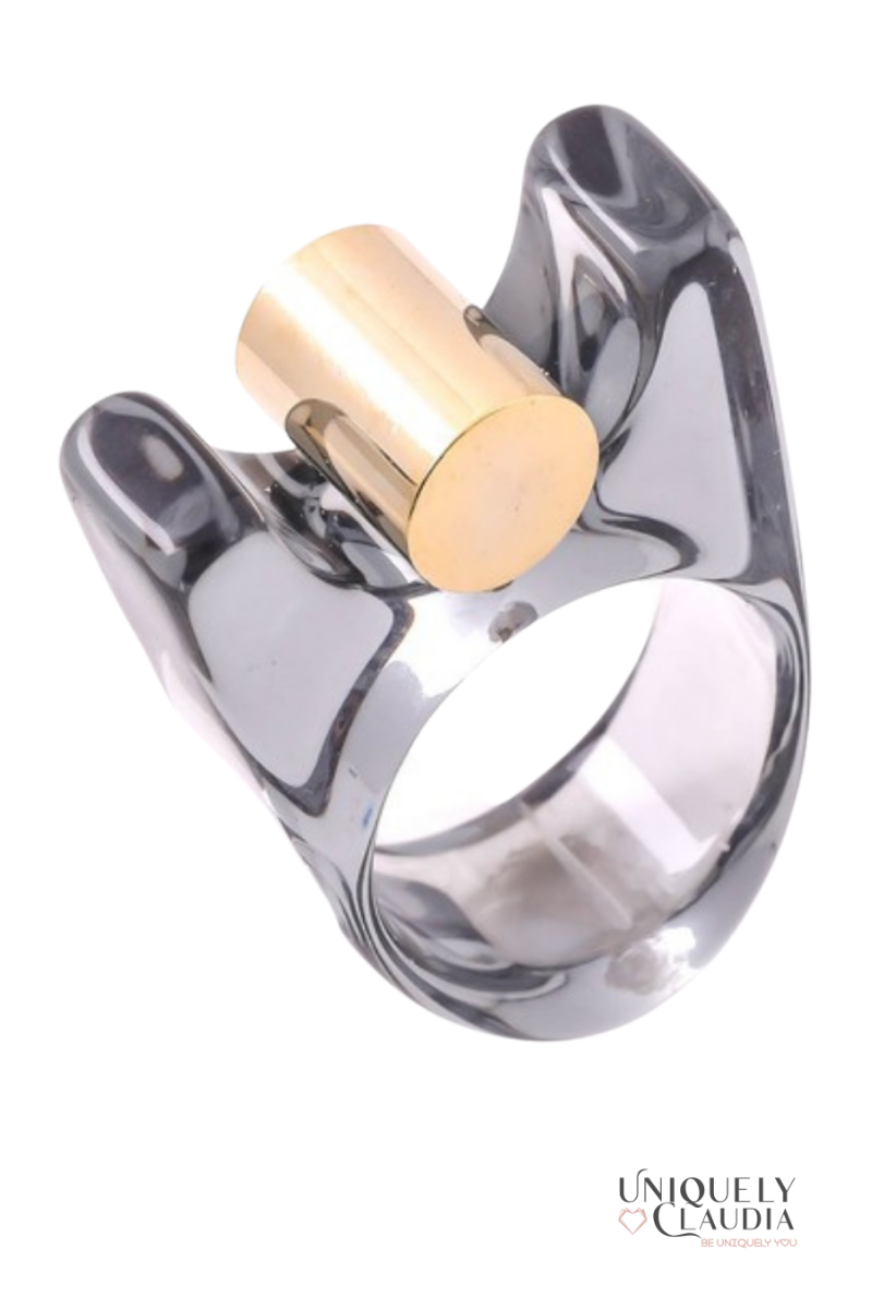Resort Jewelry | Art Deco Translucent Ring | Uniquely Claudia