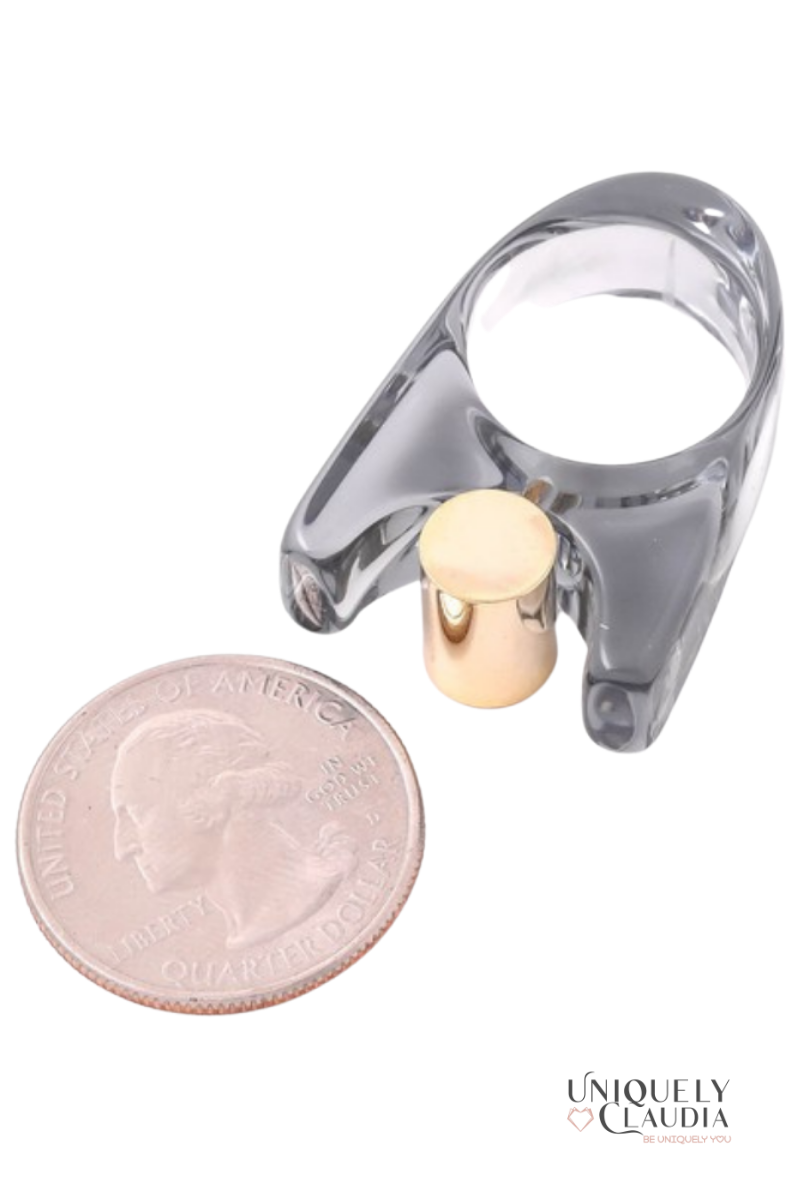 Resort Jewelry | Art Deco Translucent Ring | Uniquely Claudia