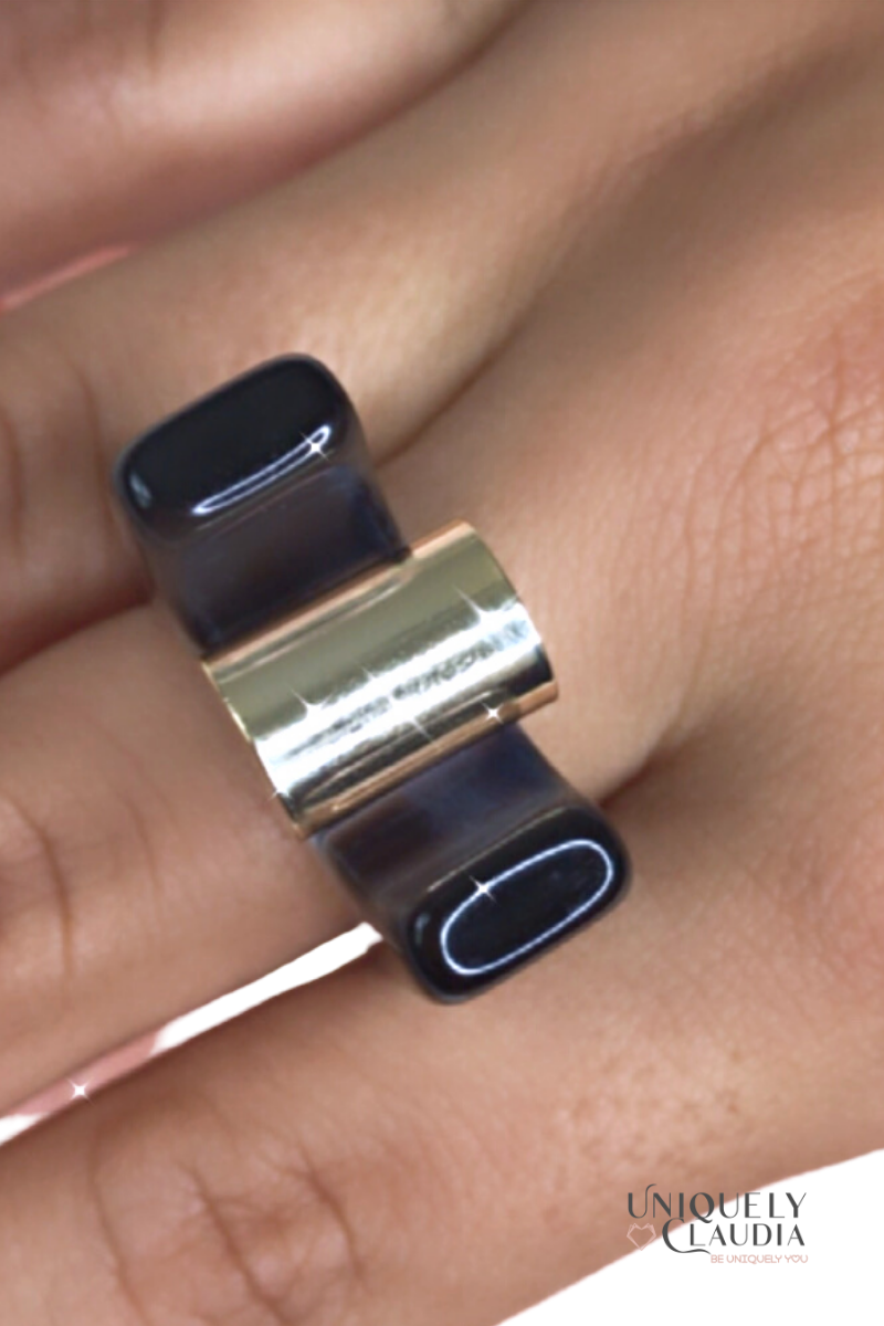 Resort Jewelry | Art Deco Translucent Ring | Uniquely Claudia