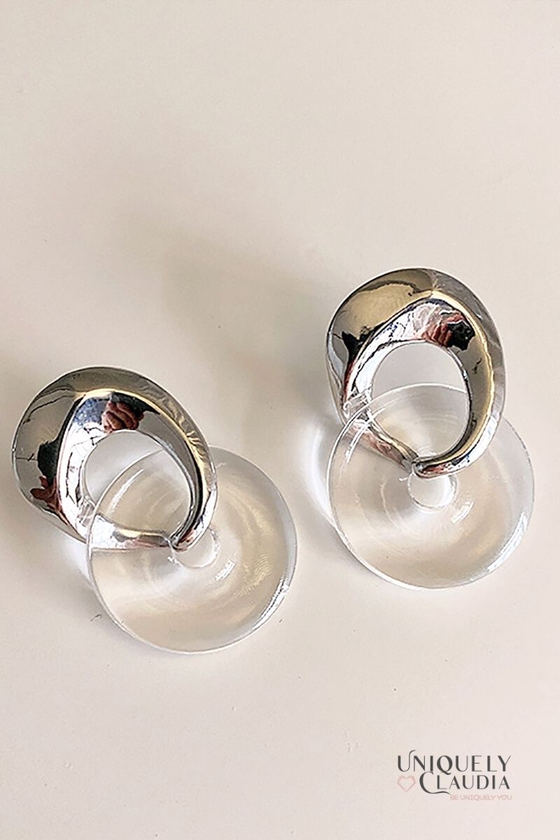 Double Disk Geo Earrings | Uniquely Claudia