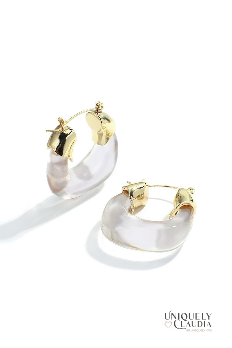 Square Chunky Hoops Earrings | Uniquely Claudia
