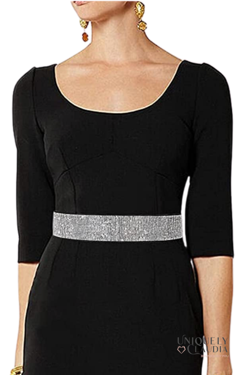 Rhinestone Elastic Fashion Belt - UNIQUELY CLAUDIA