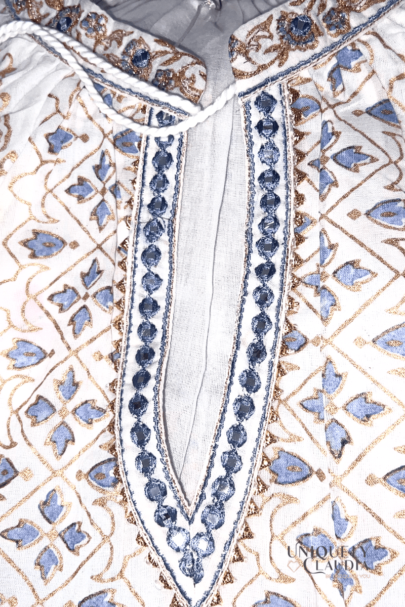 Luxury Resort Wear | Ivanna Embellished Tunic Dress | Uniquely Claudia Boutique