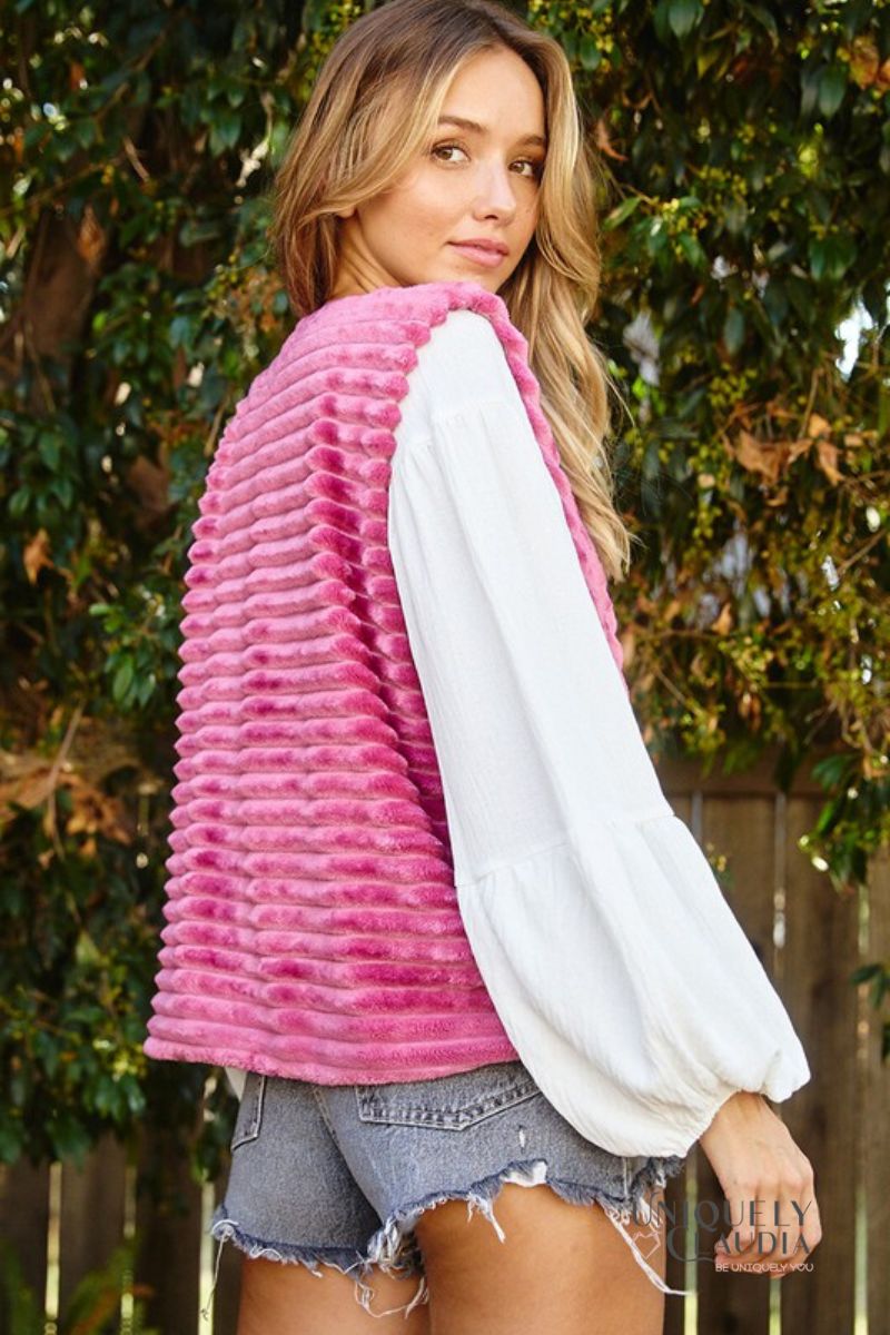 Hannah Velour Reversible Vest | Uniquely Claudia Boutique