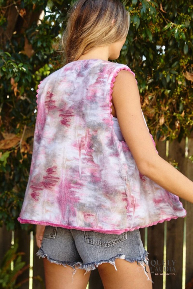 Hannah Velour Reversible Vest | Uniquely Claudia Boutique