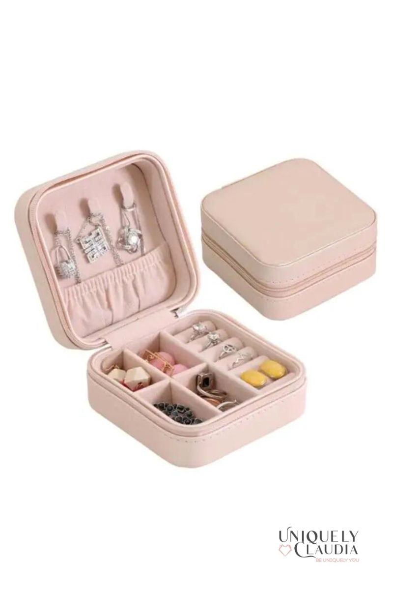 Mini Jewelry Box | Pink Mini-Jewelry Travel Box | Uniquely Claudia Boutique