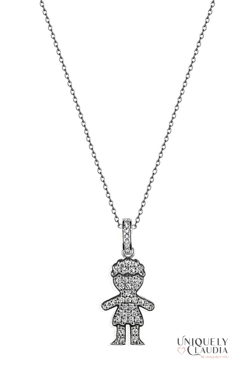 Stainless Steel Son Love Pave Necklace - UNIQUELY CLAUDIA