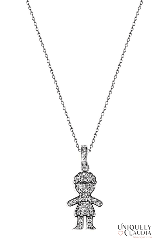 Stainless Steel Son Love Pave Necklace - UNIQUELY CLAUDIA