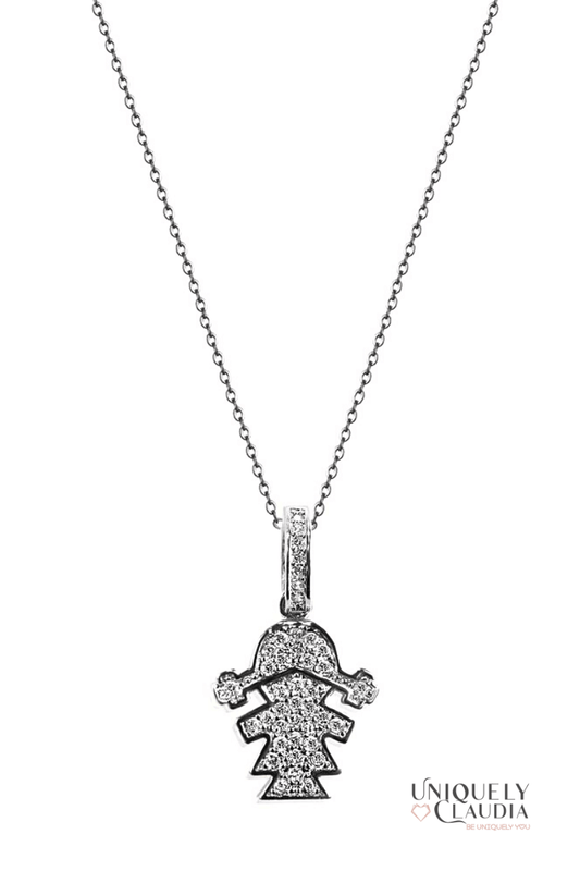 Stainless Steel Daughter Love Pave Necklace - UNIQUELY CLAUDIA