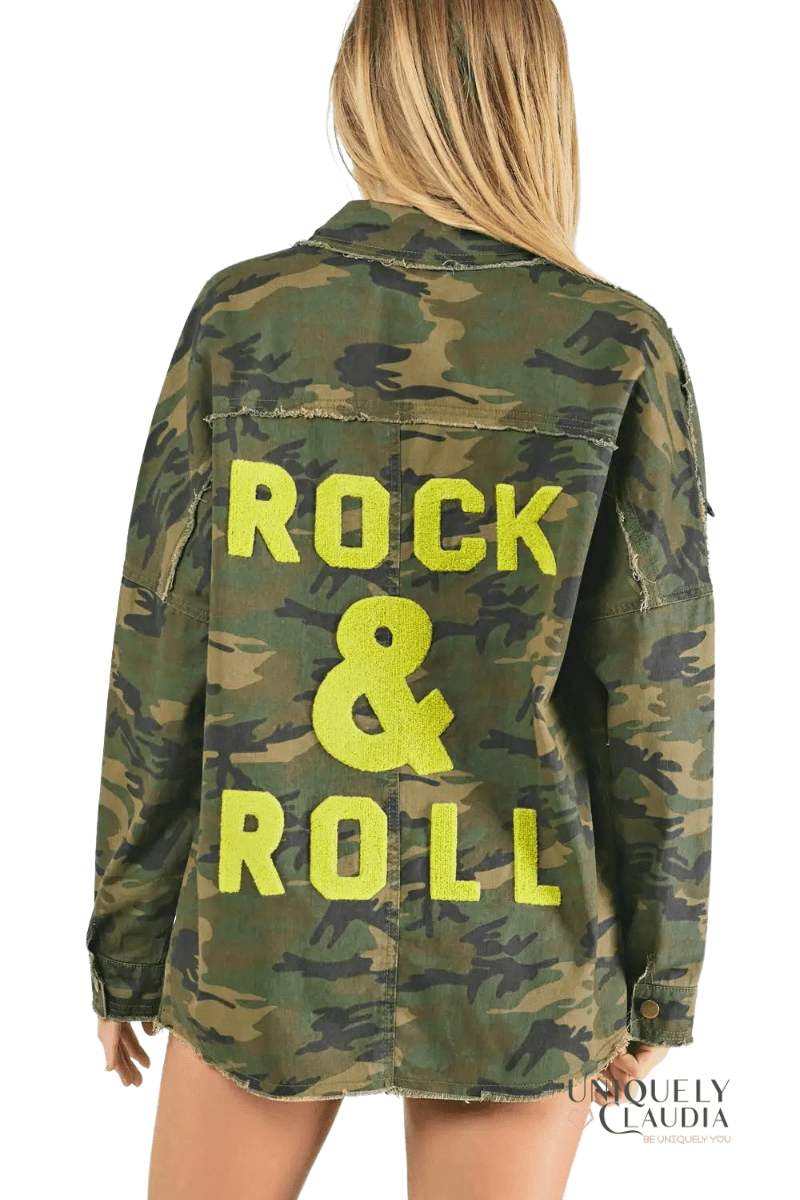 Hallie Army Print Olive Shacket - UNIQUELY CLAUDIA