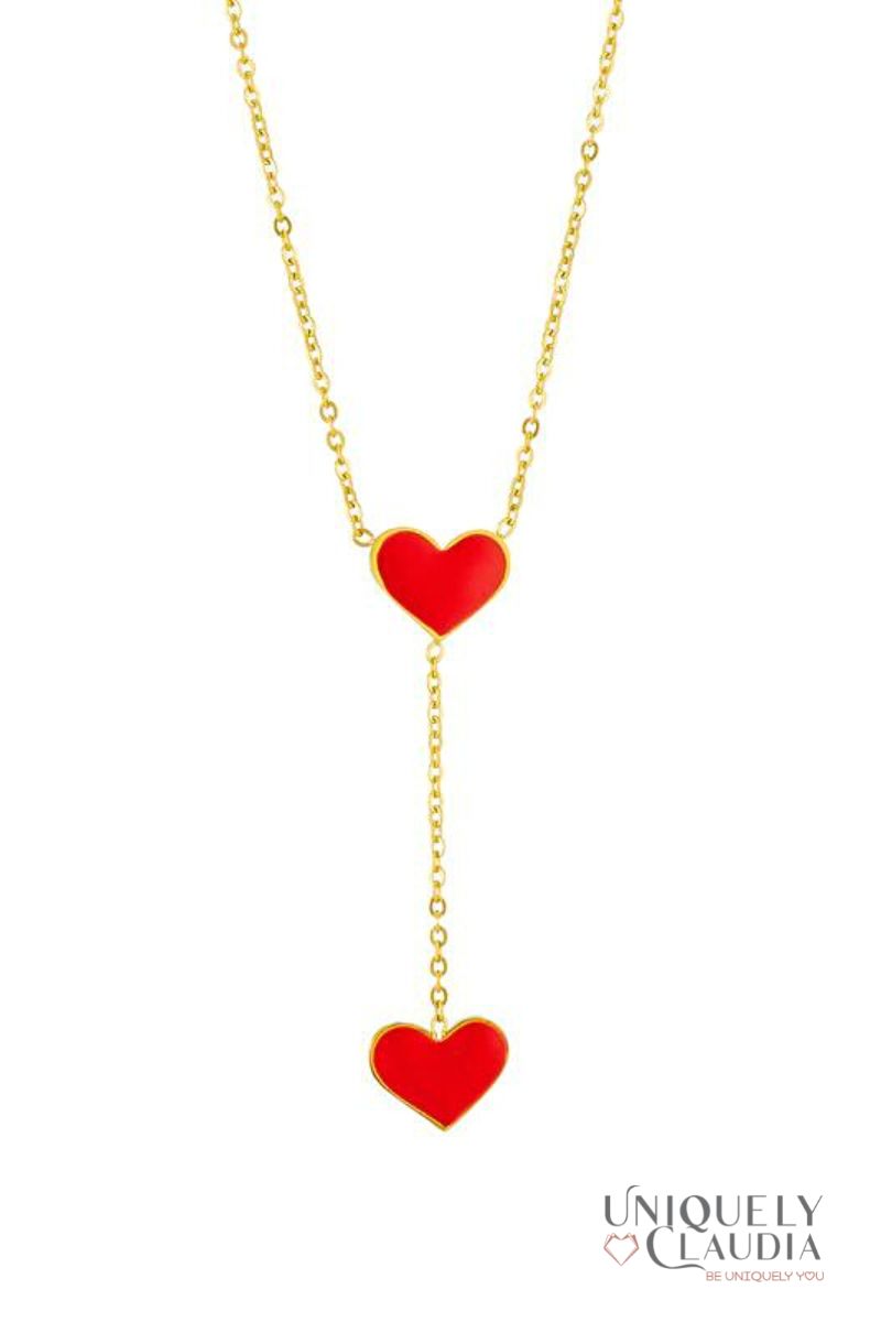 Women's Necklaces | Full of Love Hearts Stainless Steel Necklace | Uniquely Claudia Boutique